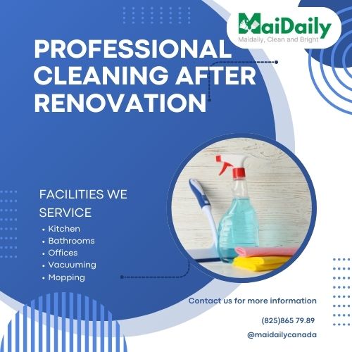 Professional cleaning after renovation